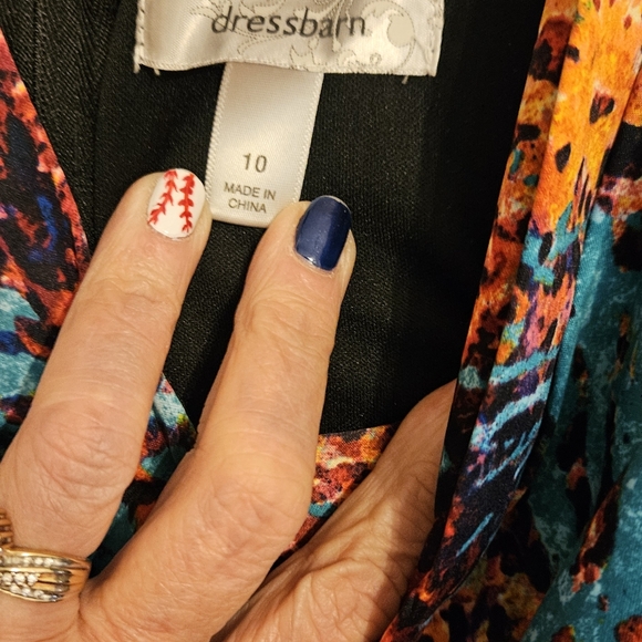 EUC DRESS BARN BELTED DRESS SIZE 10 - Picture 4 of 5